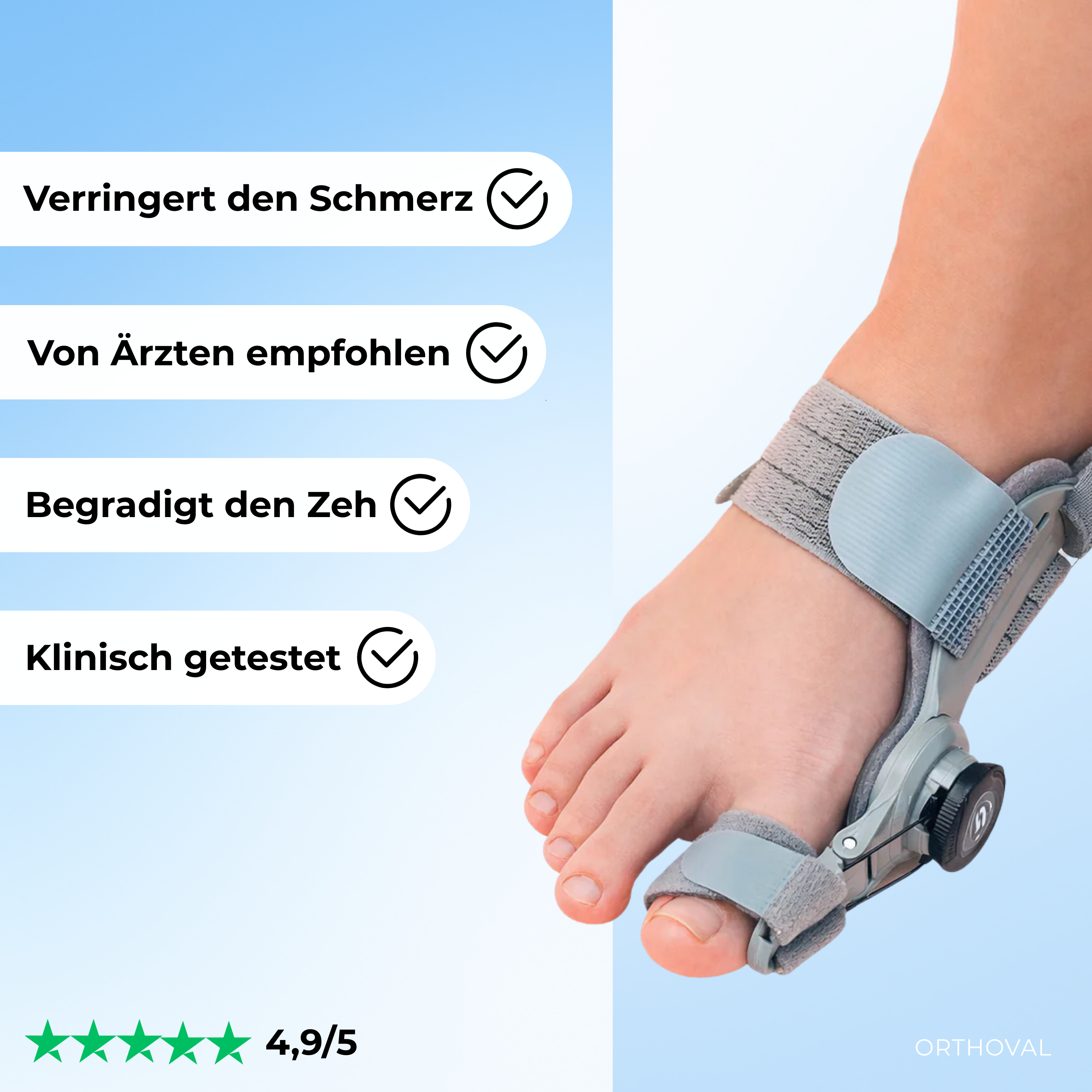 Orthoval Zehkorrektur Schiene